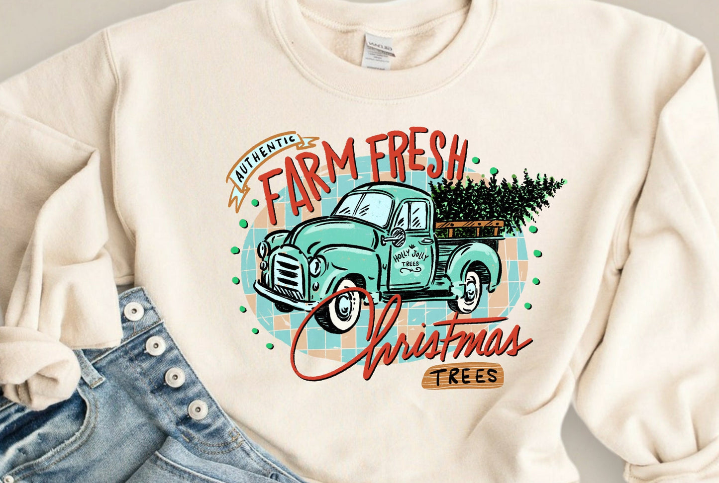 DTF Transfer Farm Fresh Christmas Trees