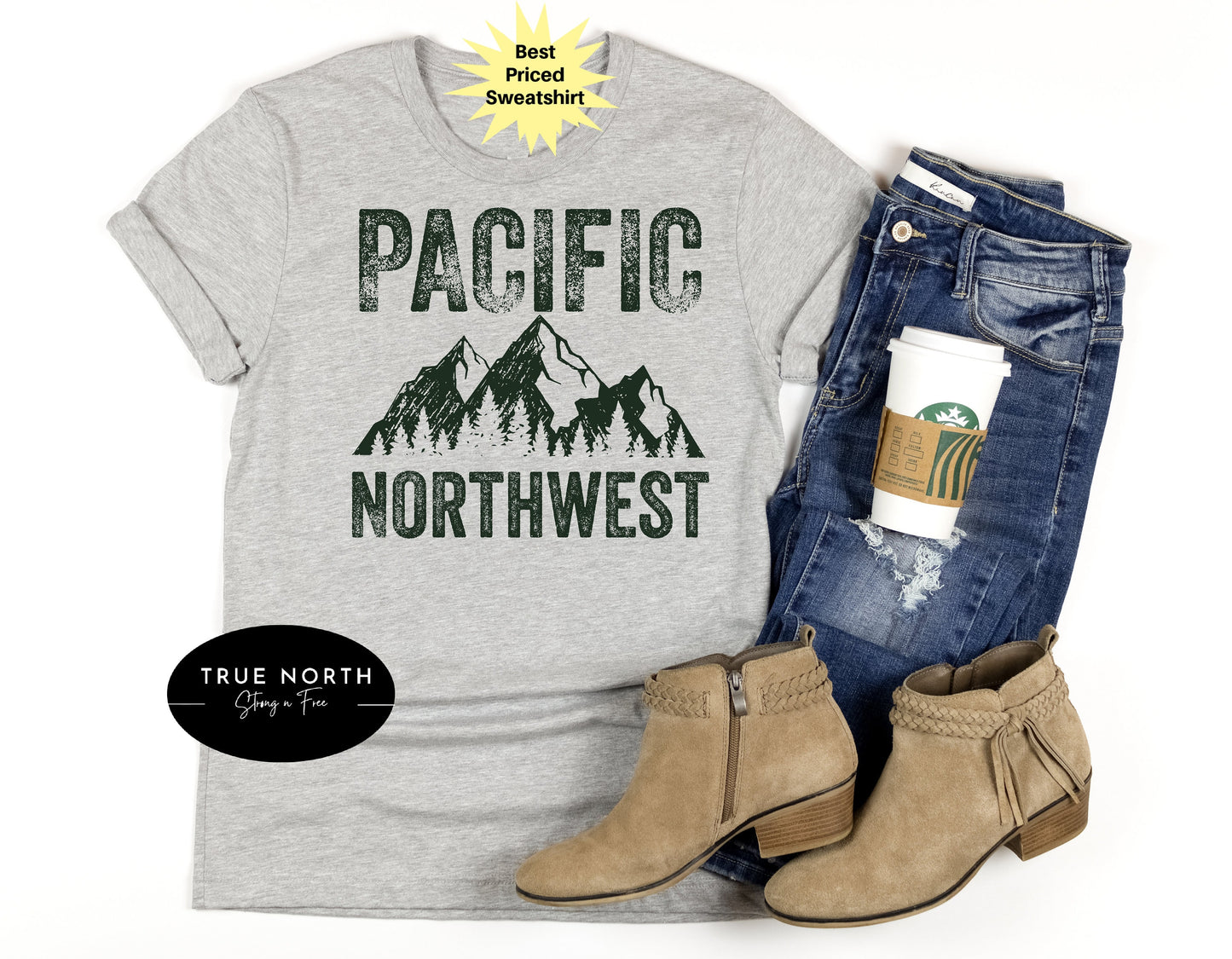 Pacific Northwest Shirt, PNW Gift, Mountain Shirt, Outdoor Hiking Shirt, Mountain Climbing Shirt, Hiker Gifts, Nature Lover Gift
