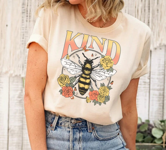 DTF Transfer Bee Kind  ,Pink  Day, Bee Kind , Kindness , Be Kind , Motivational , Inspirational  , Positive .