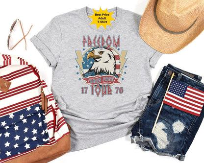 Freedom Tour, Born to Be Free T-Shirt, American Eagle Shirt, Independence Day Shirt, Patriotic Shirt, 4th of July Shirt, Memorial Day Shirt