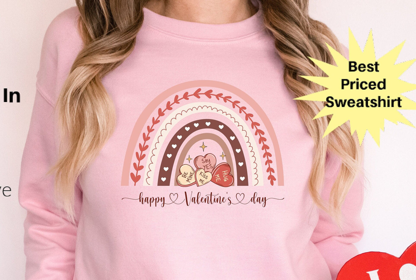 Valentines Day Sweater, Happy Valentines Day Sweater, Valentines Ugly Sweater, Funny Valentines Sweater, Valentines Gift Sweatshirt .