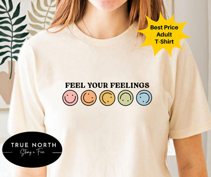 Feel Your Feelings Shirt | Mental Health Matters | Comfort Colors Trendy | Positive | Aesthetic | Mental Health Awareness | Retro Y2K Tee .
