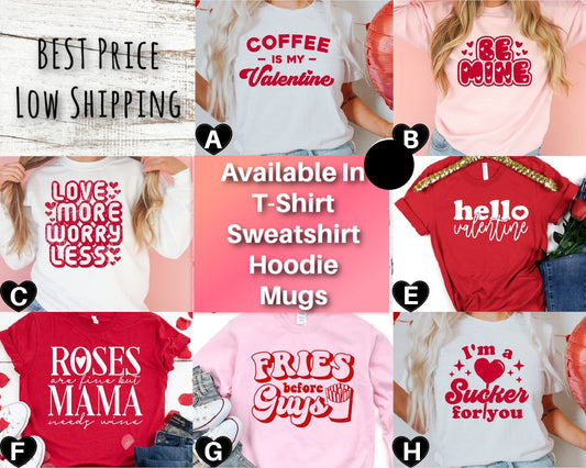 Womens Valentines Day Sweatshirt, Valentine Coffee Sweatshirt, Womens Valentines Day Sweater, Valentines Day Shirt, Valentines Sweater .