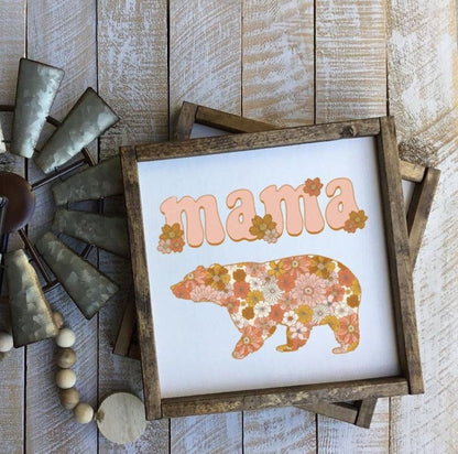 Retro Mama sign -Mom sign - Motherhood Sign Mama Sign - Mom Sign Mama Sign Mom Sign Mom Gift