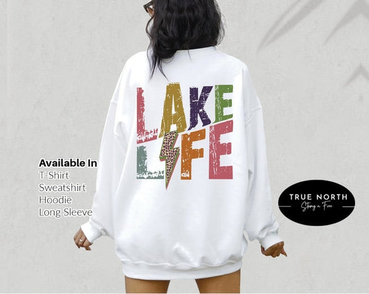 Retro Lake Life Shirt for Bachelor Parties and Summer Trips - Boat Print Tee .