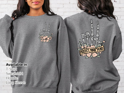 DTF Transfer Protect Your Peace , Front And Back Printed  or , Back and Front Design, Aesthetic Sweater, Positive