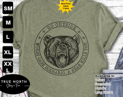 Bear T Shirt Men, Double Exposure Bear, Papa Bear Shirt, Mens TShirt Bear, Groomsmen Gifts, Minimalist Nature Bear Shirt, Minimalist shirt
