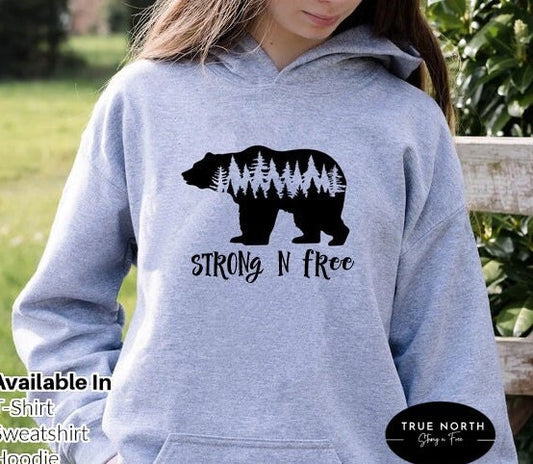 DTF Transfer Canada , Bear Strong N Free