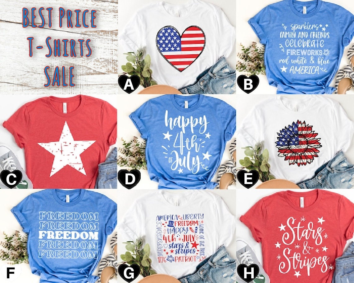 DTF Transfers Collection Retro USA  4th of July shirt, America Patriotic Independenc