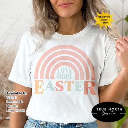 He is Risen Shirt,Easter Bunny Shirt,Christian Easter Shirt,Christian Shirt,Religious Shirt,Rainbow Easter Shirt,Christian Easter He Risen