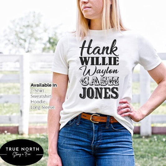 Hank Willie Waylon Cash Jones Design
